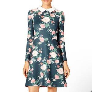 Erin Fetherston Mila green English rose garden scuba dress